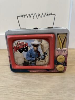 THE LONE RANGER TV Tin Tote Metal Lunch Box Pail Collectible